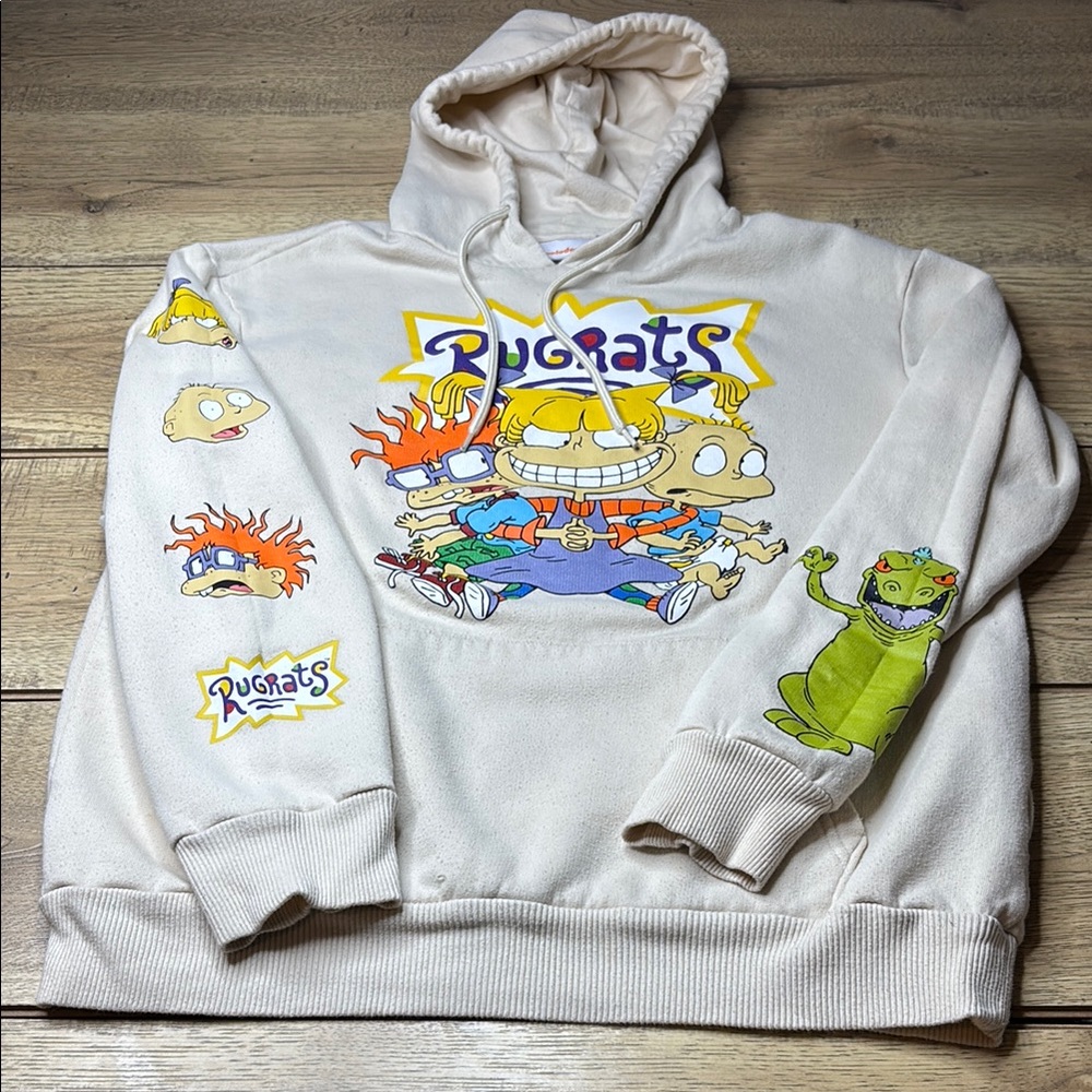 Women’s Nickelodeon Rugrats Cream Hoodie Size Small